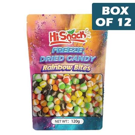 Hisnack Freeze Dried Candy Skittles 120g * 12 Pack