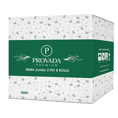 Provada Commercial Jumbo Toilet Paper 300Mmx 8Rolls