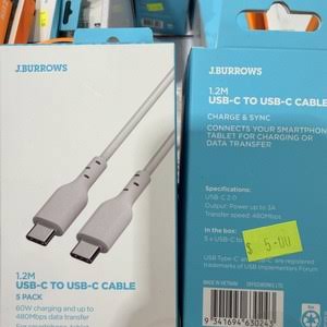 J. Burrows Usb C Cable 5 Pk