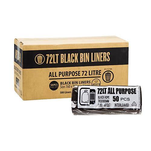 All Purpose - Bin Liner Roll Star Seal Black 72L 1pc