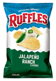 Ruffles Jalapeno Ranch Potato Chips 184g * 15 Pack