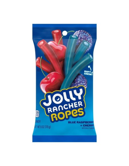 Jolly Rancher Ropes Blue Raspberry Cherry Bag 170g * 12 Pack