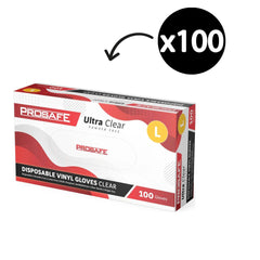 Prosafe - Ultra Clear Powder Free - Dispoable Gloves Large 100pcs