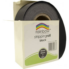 Rainbow Stripping Roll Ribbed 50mm X 30m Black