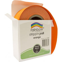 Rainbow Stripping Roll Ribbed 50mm X 30m Orange