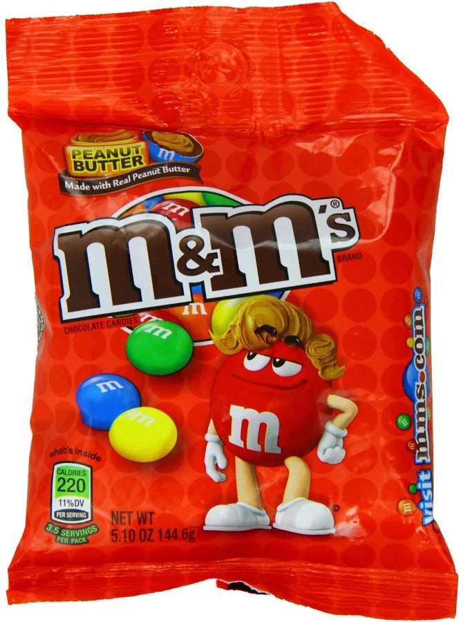M&M Peanut Butter Chocolate Bag 145g * 12 Pack