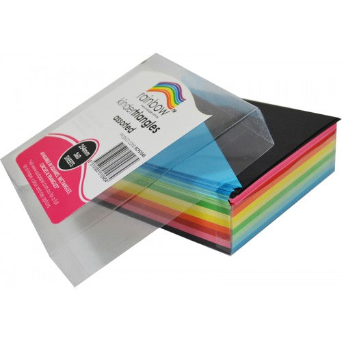 Rainbow Premium Matt Paper Triangle 80gsm Double Sided 125mm X 180mm 720 Sheets Per Pvc Box
