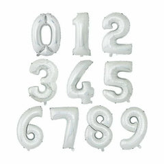 Party Makers - Silver Number 9 Foil Balloons - 66 cm