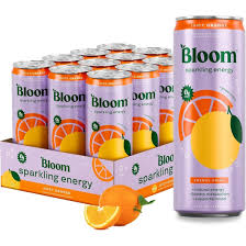Bloom Sparkling Energy Drink Juicy Orange 355ml * 12 Pack