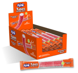 Fini Sour Jumbo Strawb Bars 40 Pieces