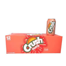 Crush - Peach Soda Can 355ml x 12 Pack