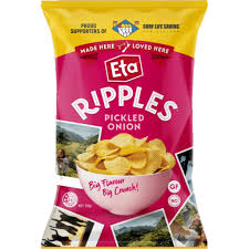 Eta Ripple Pickled Onion Potato Chips 150g * 12 Pack