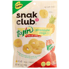 Snak Club Tajin Chili & Lime Pineapple Rings 142g * 6 Pack