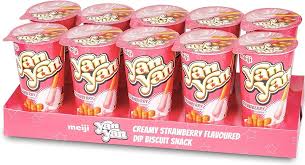 Meiji Yan Yan Biscuit Stick Strawberry 50g * 10 Pack