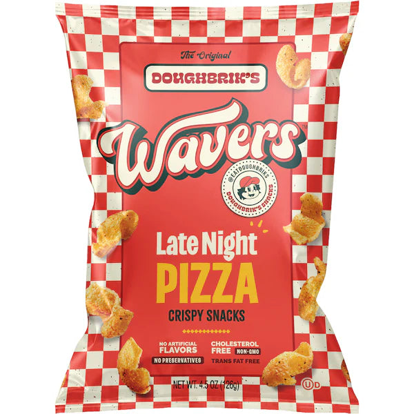 Doughbrik's Wavers Pizza Crispy Snacks 126g * 12 Pack