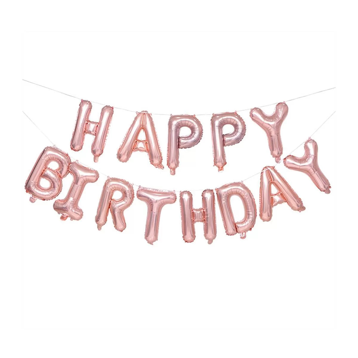 Party Makers Happy Birthday Rose Gold Foil Balloon Kit 1x