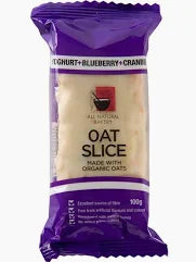 All Natural Bakery Bars Oat Slice - Yoghurt & Blueberry & Cranberry 100g