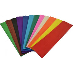 Rainbow Crepe Paper Mixed 500mm X 2.5m 12 Sheets Loose in One Single Bag