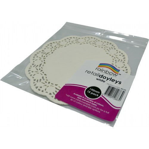 Rainbow Retail Doyleys 190mm (1 Unit Equals 12 X 15 Sheets) White