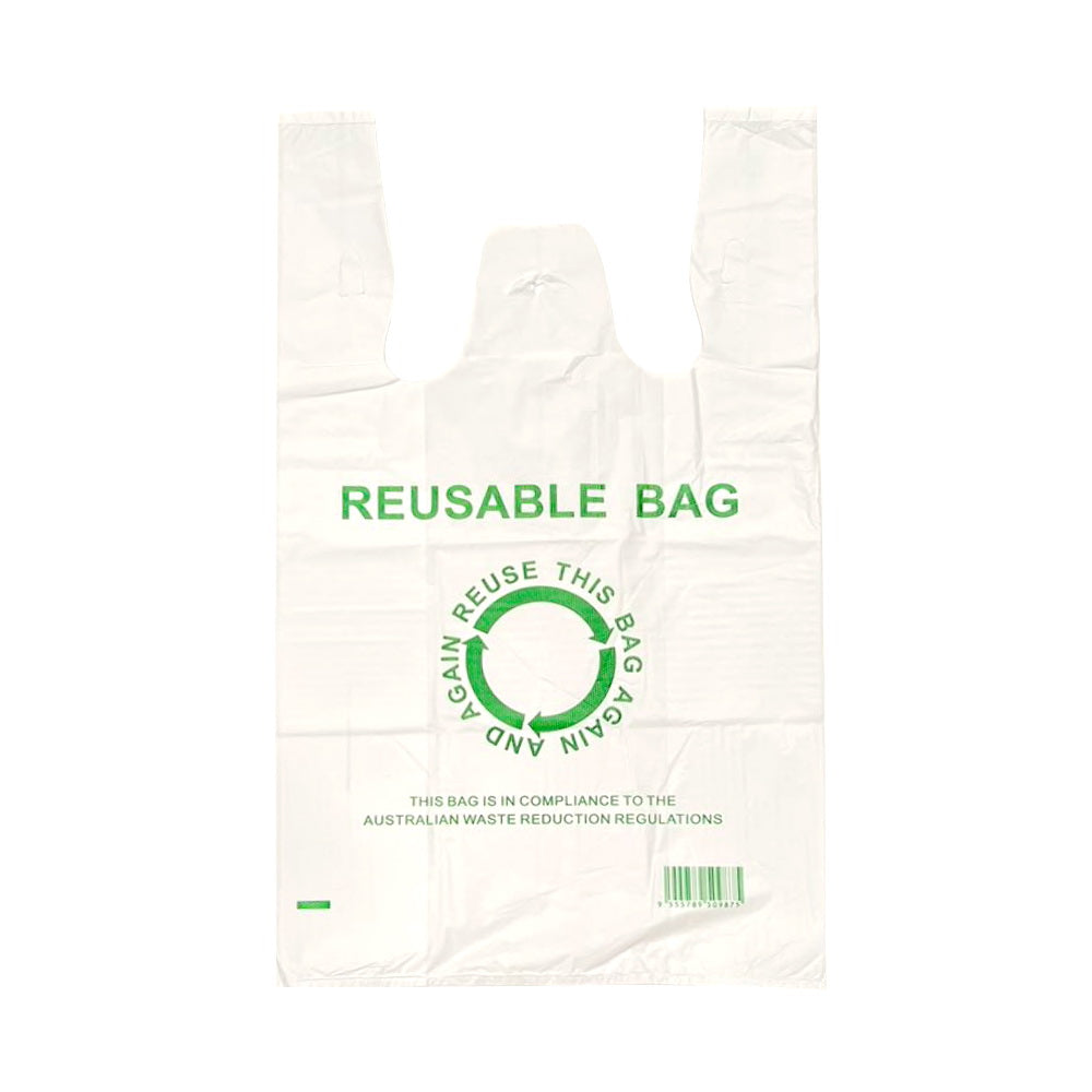 Reusable Plastic Carry Bag - Large