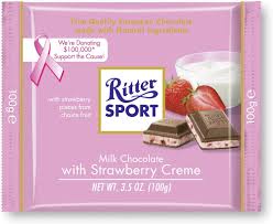 Ritter Sport Chocolate Block - Strawberry Cream 100g * 12 Pack