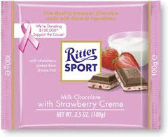 Ritter Sport Chocolate Block - Strawberry Cream 100g * 12 Pack