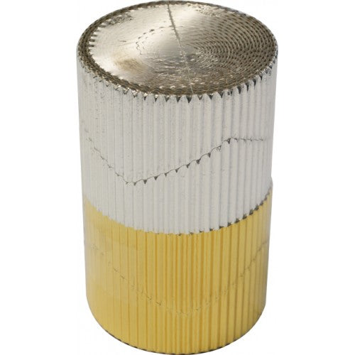 Rainbow Metallic Corrugated Border Roll 65mm X 10m