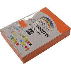Rainbow Office Paper A4 75gsm 500 Sheets Orange