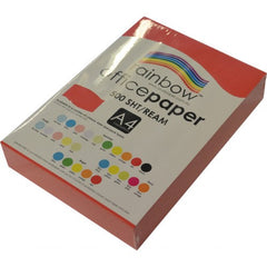 Rainbow Office Paper A4 75gsm 500 Sheets Red