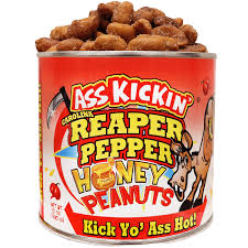 Ass Kickin' Carolina Reaper Pepper Honey Peanuts 340g