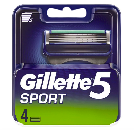 Gillette 5 Sport Razor Blades 4 Pack