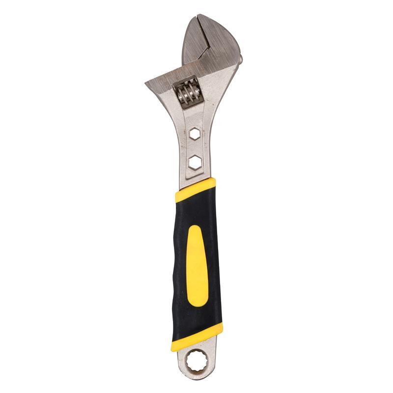 Wrench Adjustable Black & Yellow Soft Grip Handle 200mm