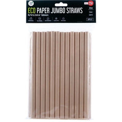 Eco Friendly Jumbo Paper Straws 25 Pack 22cm x 1.2cm