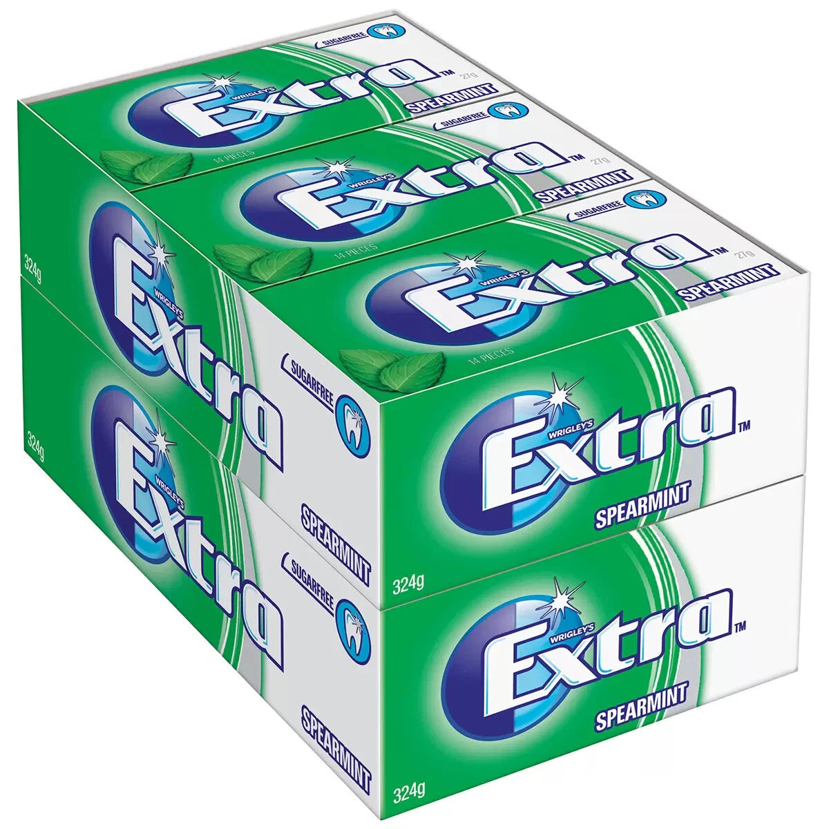 Wrigley's - Extra - Spearmint Chewing Gum 14g x 24 Pack