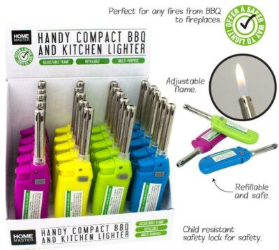Handy Compact BBQ & Kitchen Lighter Refillable 20 Pack