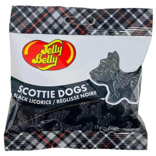 Jelly Belly Black Licorice Scottie Dogs 78g *12 Pack