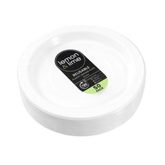 Bundle Lemon & lime - REUSABLE PLASTIC SERVING PLATE 22.5CM VALUE 6 x 50PK