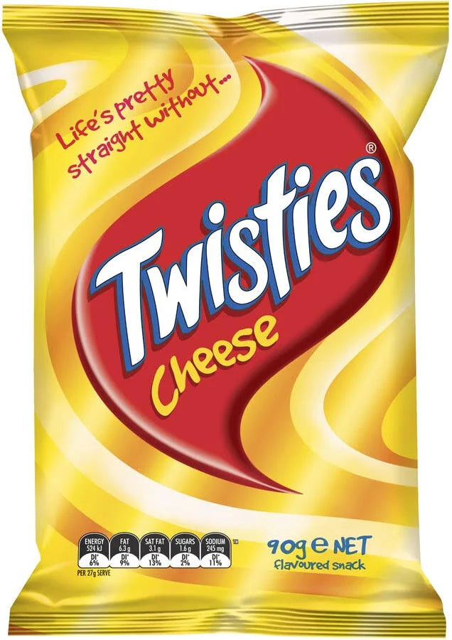 Smith - TWISTIES CHEESE 90G x 18 Pack
