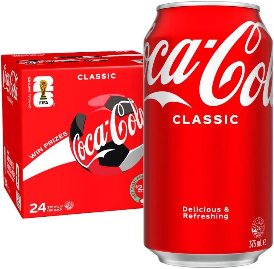 Coca Cola - Classic Can 375ml x 24 Pack