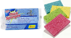 3PK Thick Kitchen Sponges-13.9CM x 9CM