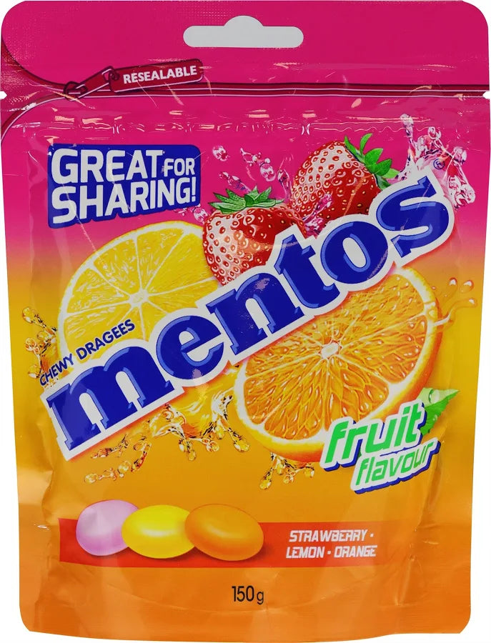 MENTOS FRUIT SHARE BAG 150G*7