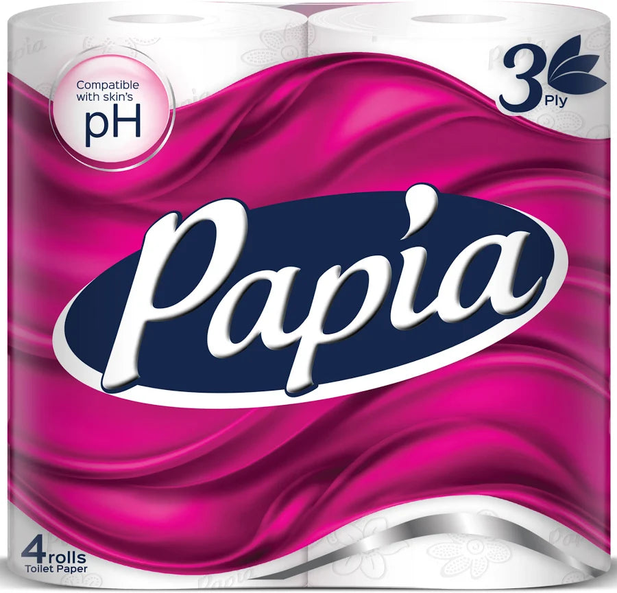 Papia 3ply Toilet Paper 24 Rolls