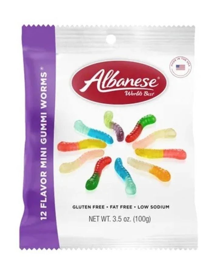 100G ALBANESE 12 GUMMY WORMS