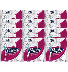12 x Papia 3ply Kitchen Towels Printed 2 Pack