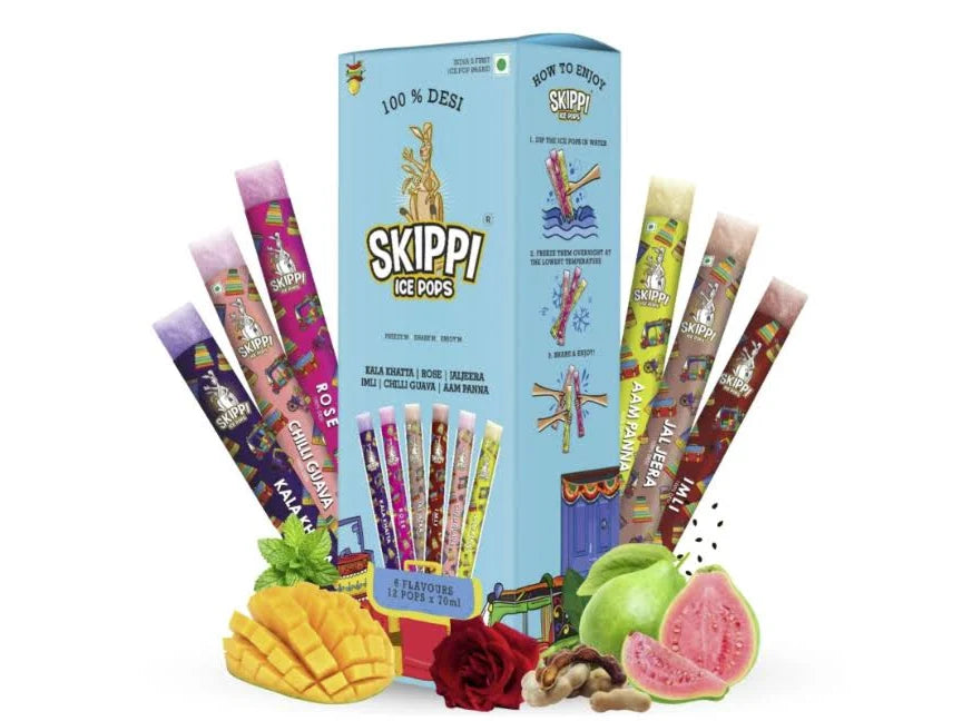Skippi - Ice Pops - Blue 70ml x 12 Pack