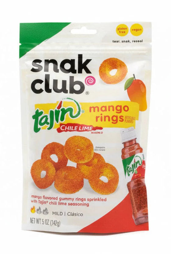 Snak Club Tajin Chilli and Lime Mango Rings 142G * 6 Bags