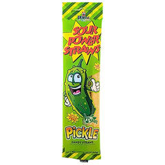 Sour Power Candy Straws - Pickle 50g * 24 Pack