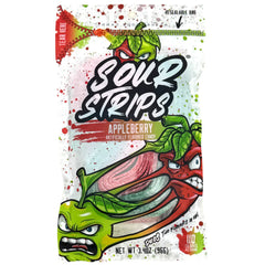 Sour Strips Candy Bag 96g * 12 Pack - Apple Berry