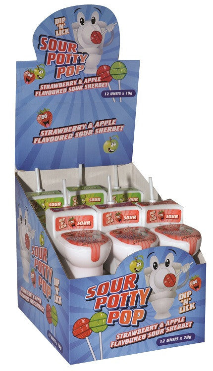 Sour Potty Pop Sour Sherbet 19g * 12 Pack
