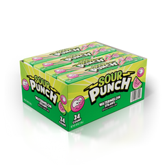 Sour Punch Candy Straws - Watermelon 57g * 24 Pack